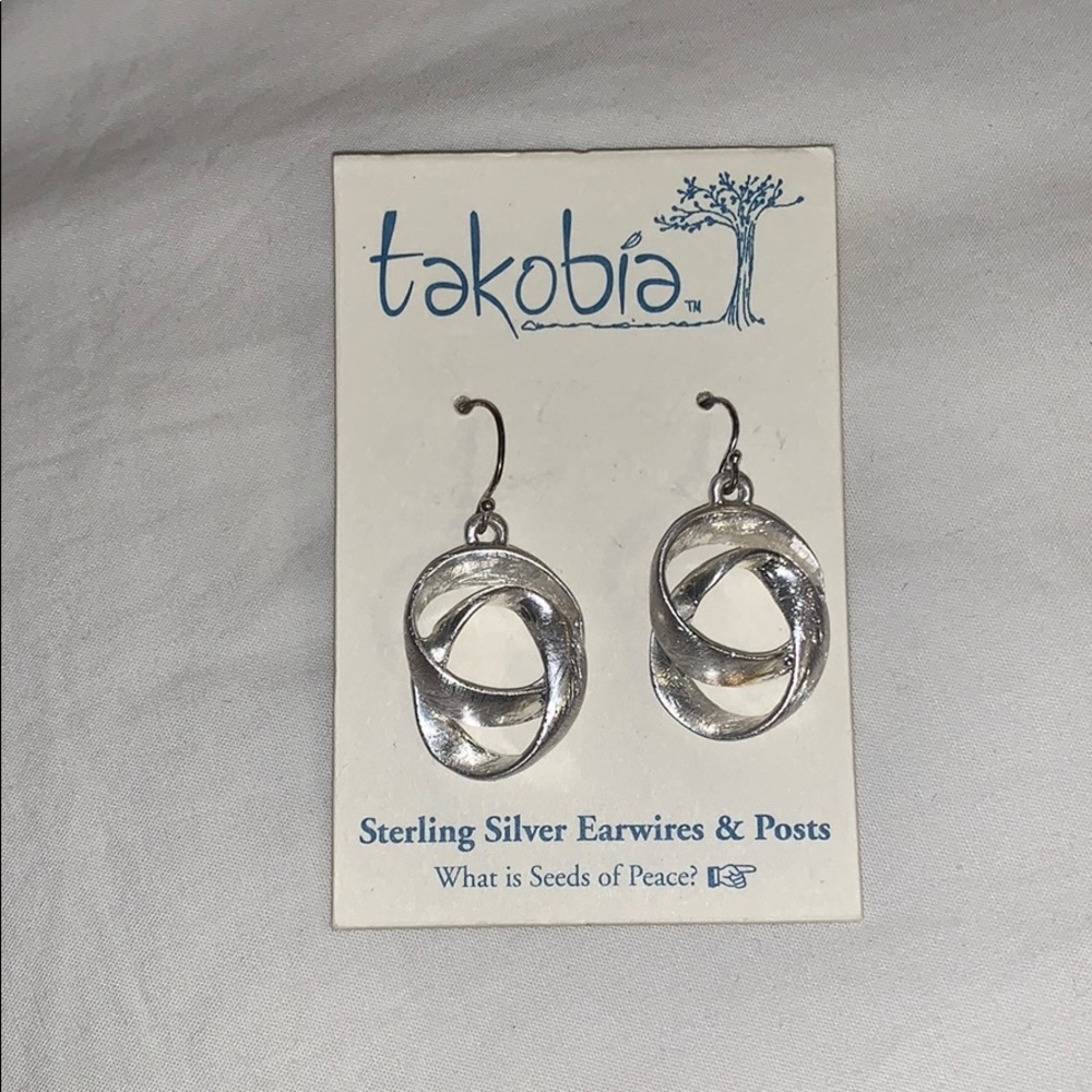 NWT sterling silver spiral earrings